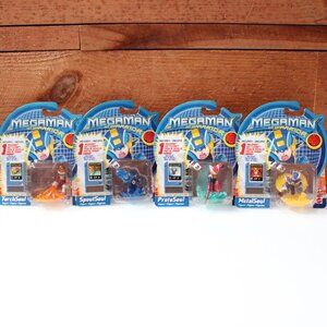 MegaMan NT Warrior Figure Bundle (4-Pack) TorchSoul, SpoutSoul, ProtoSoul 2004